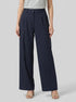 Tom Tailor Navy Blue Pinstripe Women Striped Wide-Leg Trousers SKU: 1041240_34667 Image 00