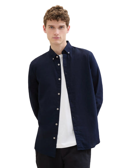 Tom Tailor Sky Captain Blue Men Regular Fit Long-Sleeved Dress Shirt SKU: 1041273_10668 Image 01