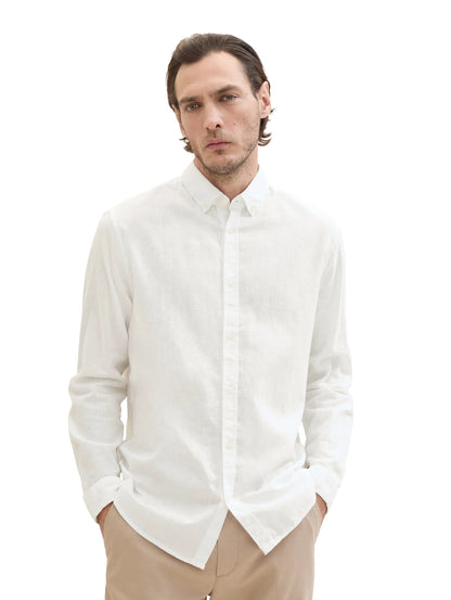 Tom Tailor White Men Regular Fit Long-Sleeved Dress Shirt SKU: 1041273_20000 Image 01