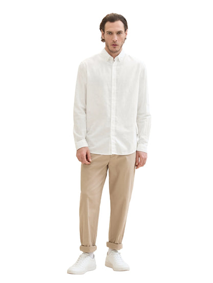 Tom Tailor White Men Regular Fit Long-Sleeved Dress Shirt SKU: 1041273_20000 Image 02