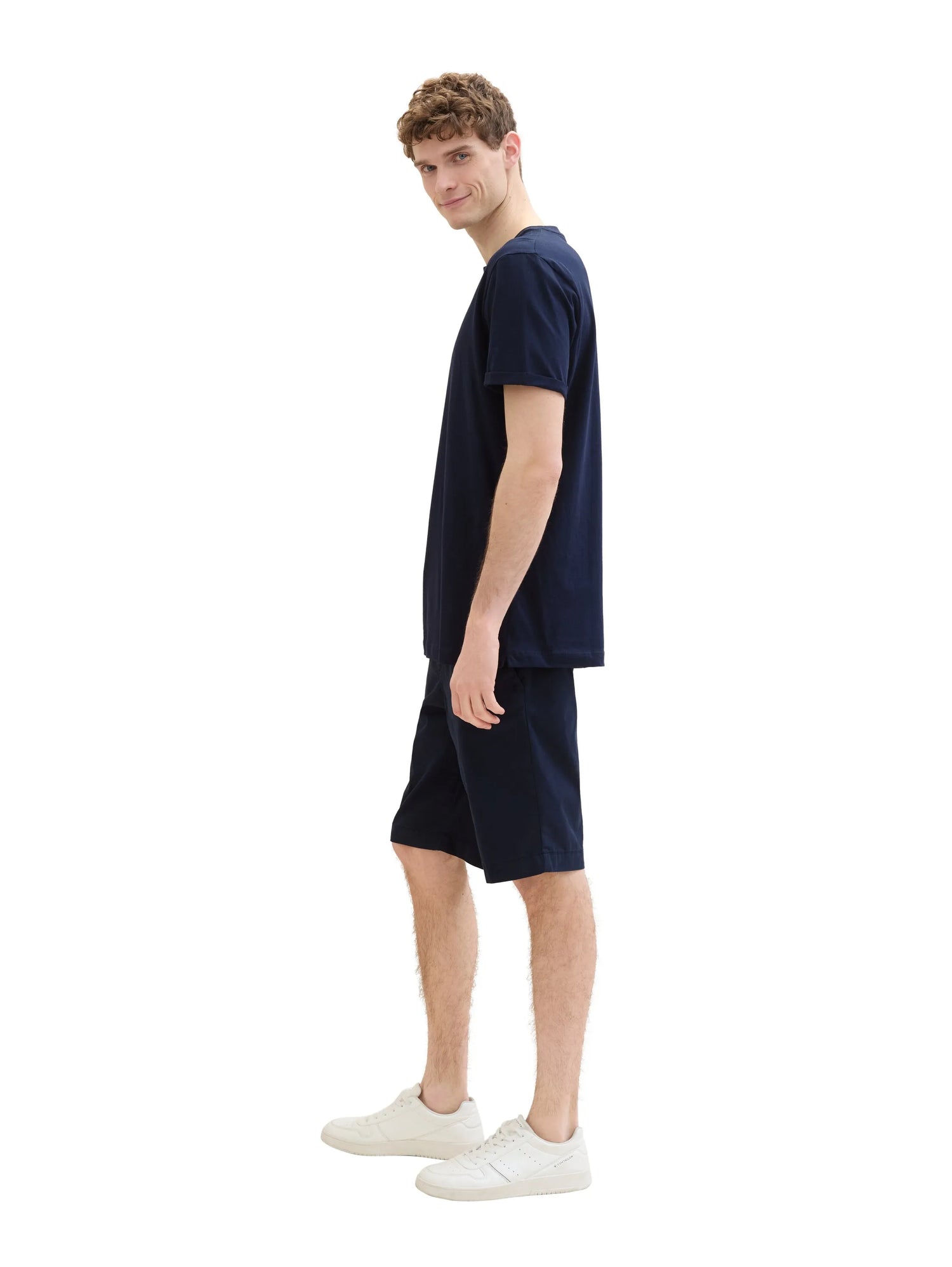 Tom Tailor Sky Captain Blue Men Tech Chino Shorts SKU: 1041306_10668 Image 02