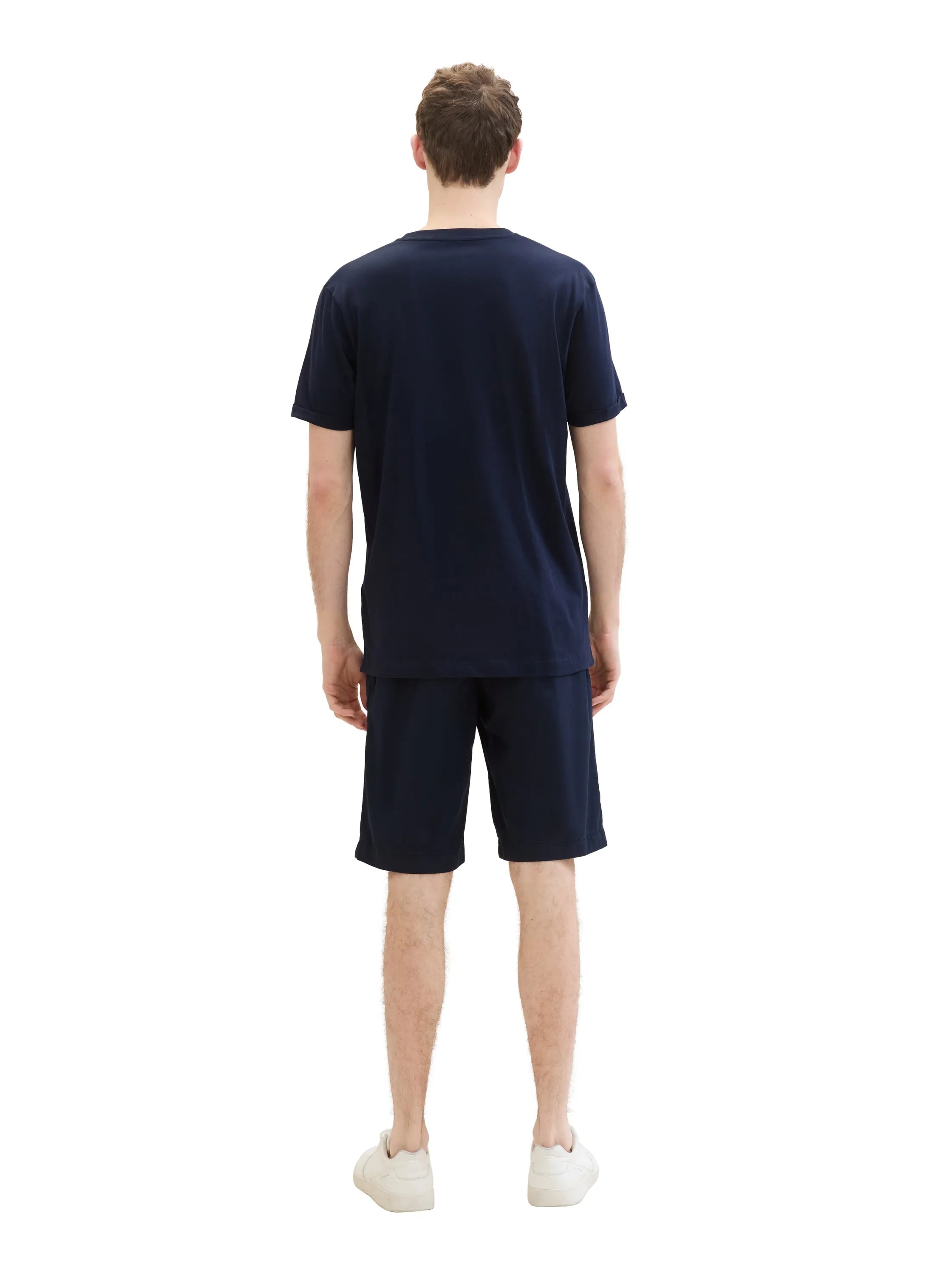 Tom Tailor Sky Captain Blue Men Tech Chino Shorts SKU: 1041306_10668 Image 04