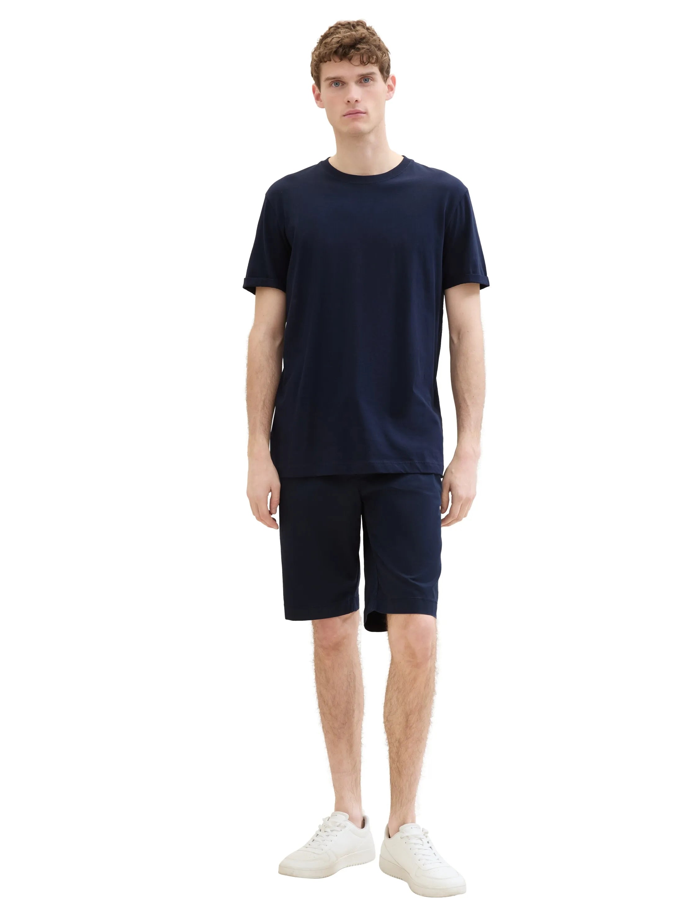 Tom Tailor Sky Captain Blue Men Tech Chino Shorts SKU: 1041306_10668 Image 07