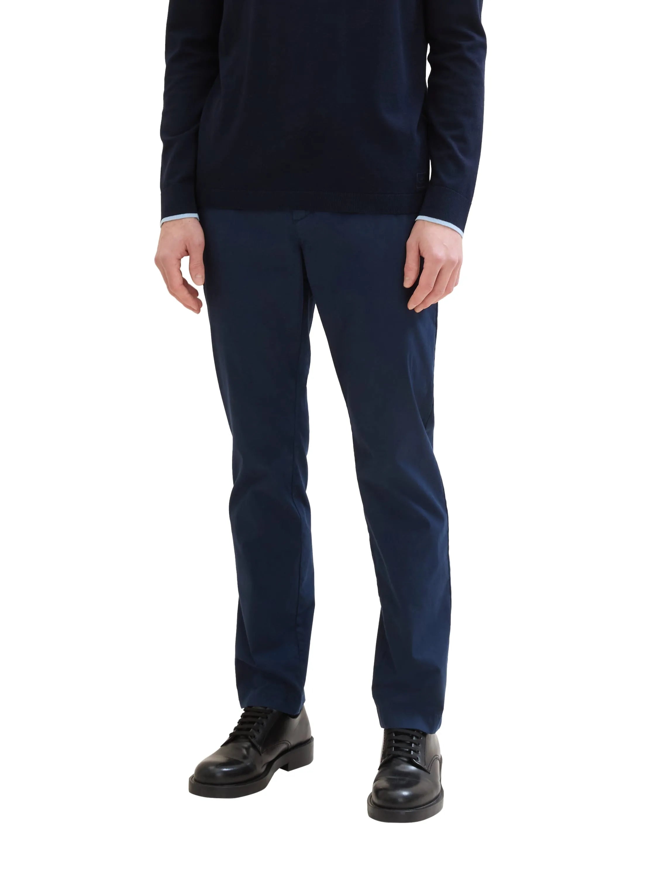 Tom Tailor Sky Captain Blue Men Regular Tech Chinos SKU: 1041307_10668 Image 01