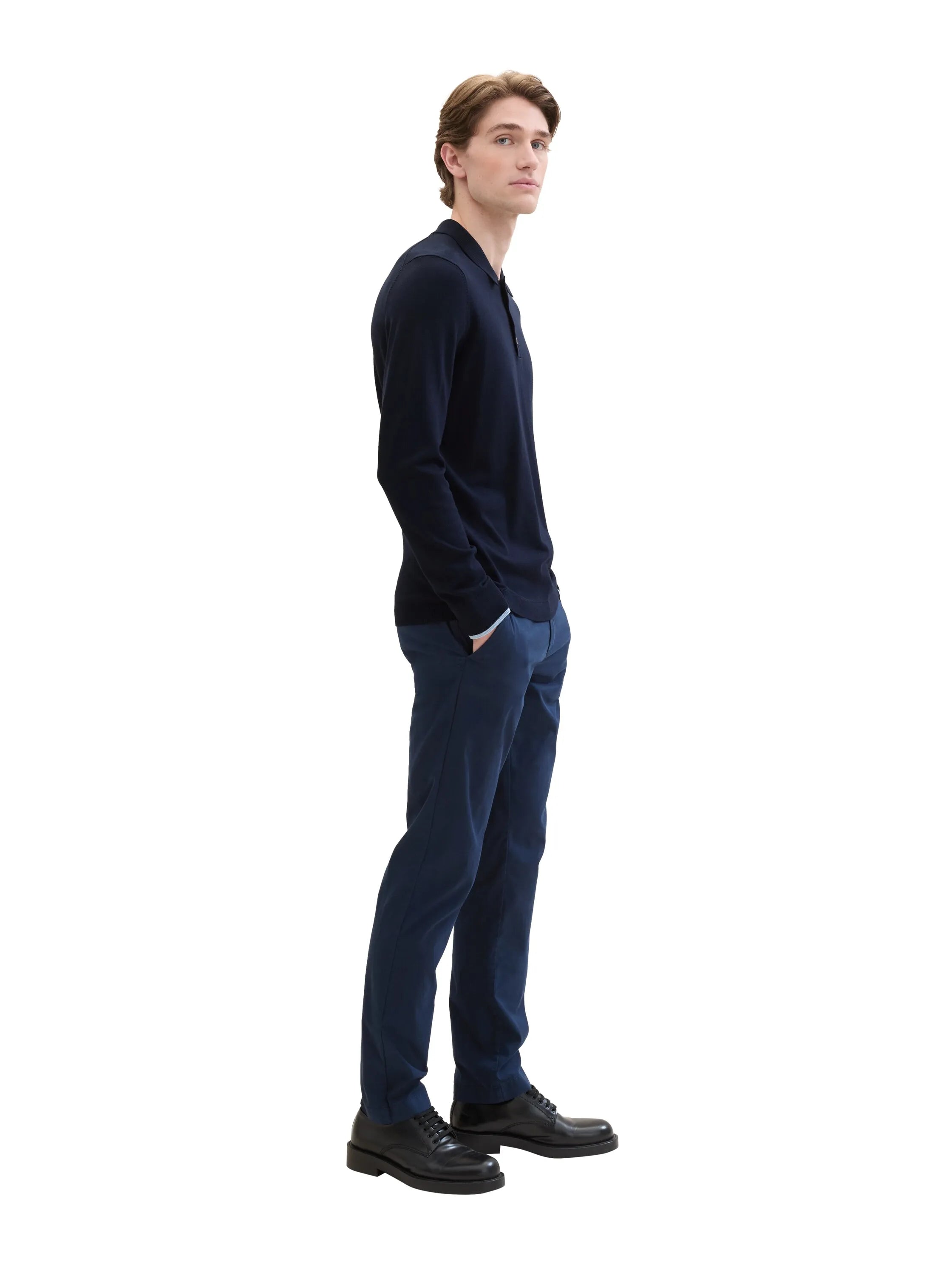 Tom Tailor Sky Captain Blue Men Regular Tech Chinos SKU: 1041307_10668 Image 02