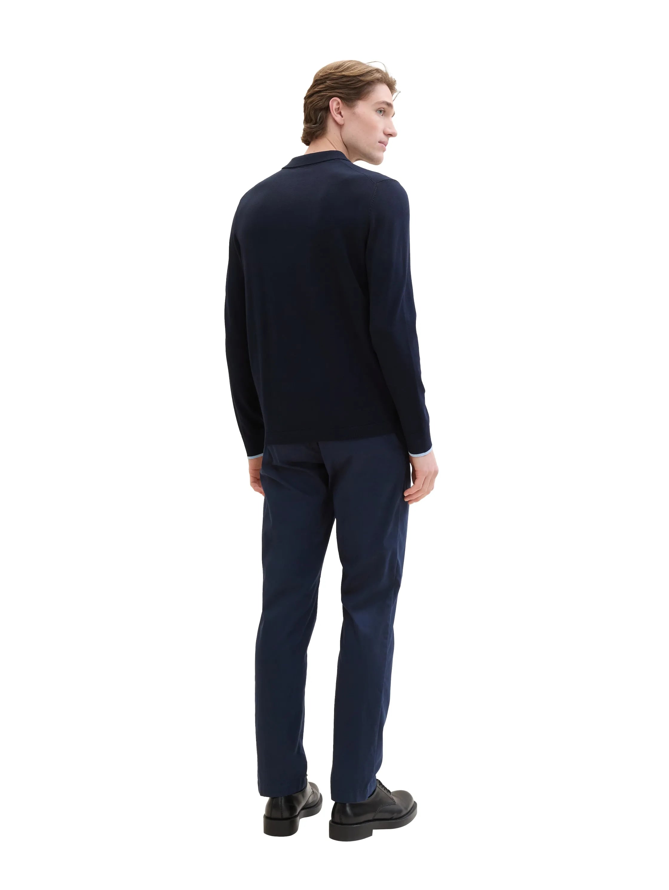 Tom Tailor Sky Captain Blue Men Regular Tech Chinos SKU: 1041307_10668 Image 04