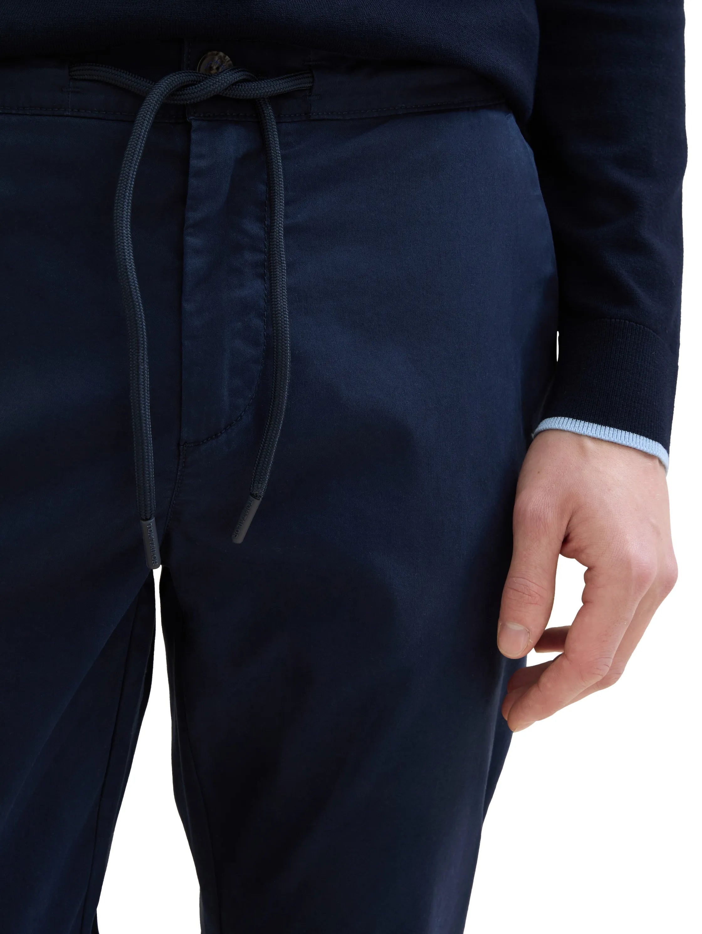 Tom Tailor Sky Captain Blue Men Regular Tech Chinos SKU: 1041307_10668 Image 05