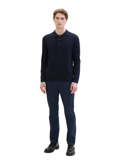 Tom Tailor Sky Captain Blue Men Regular Tech Chinos SKU: 1041307_10668 Image 06