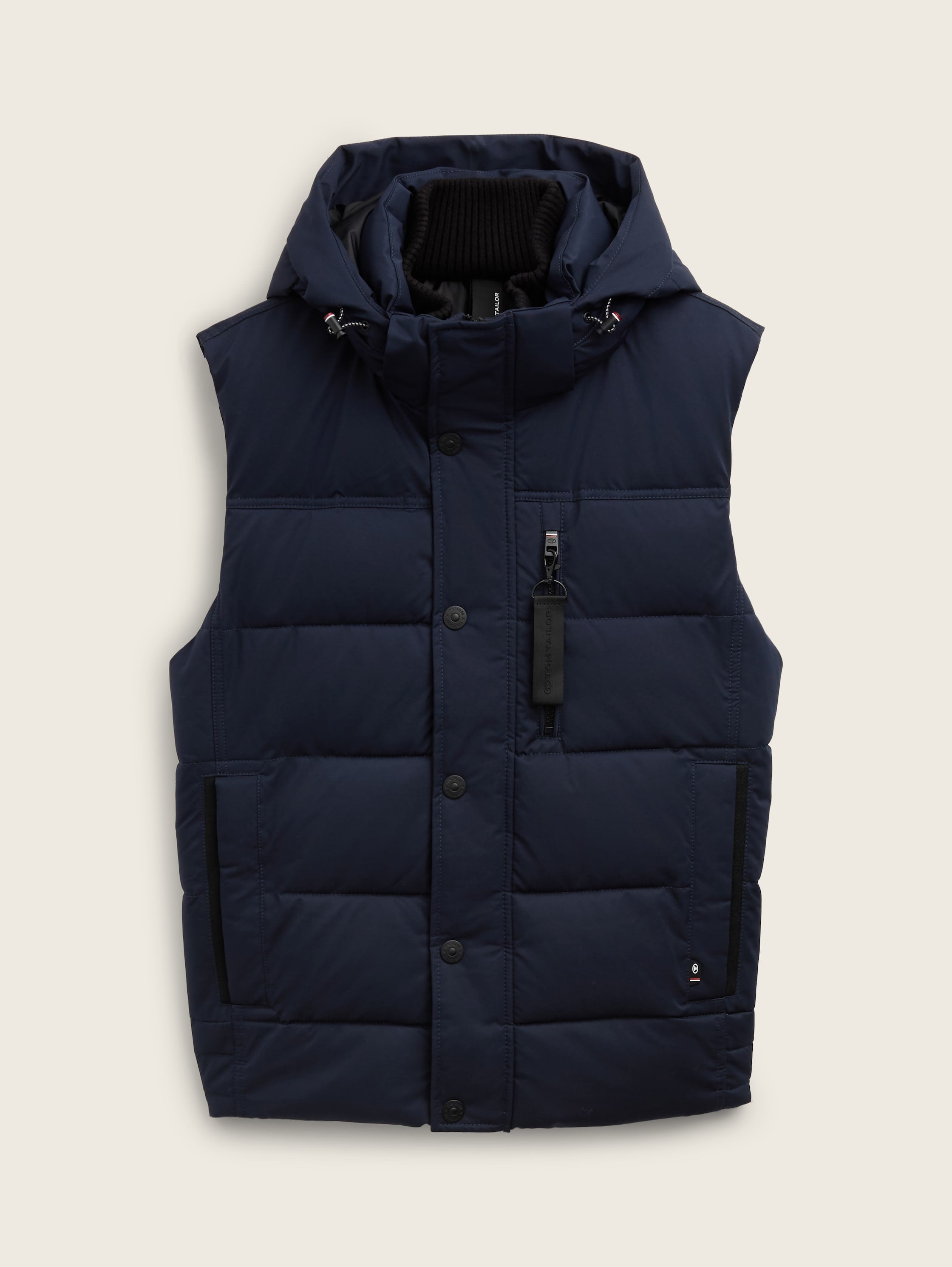 Puffer Gilet with A Removable Hood_1041322_10668_02