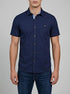 Tom Tailor Sky Captain Blue Men Short-Sleeved Shirt with a Chest Pocket SKU: 1041350_10668 Image 00