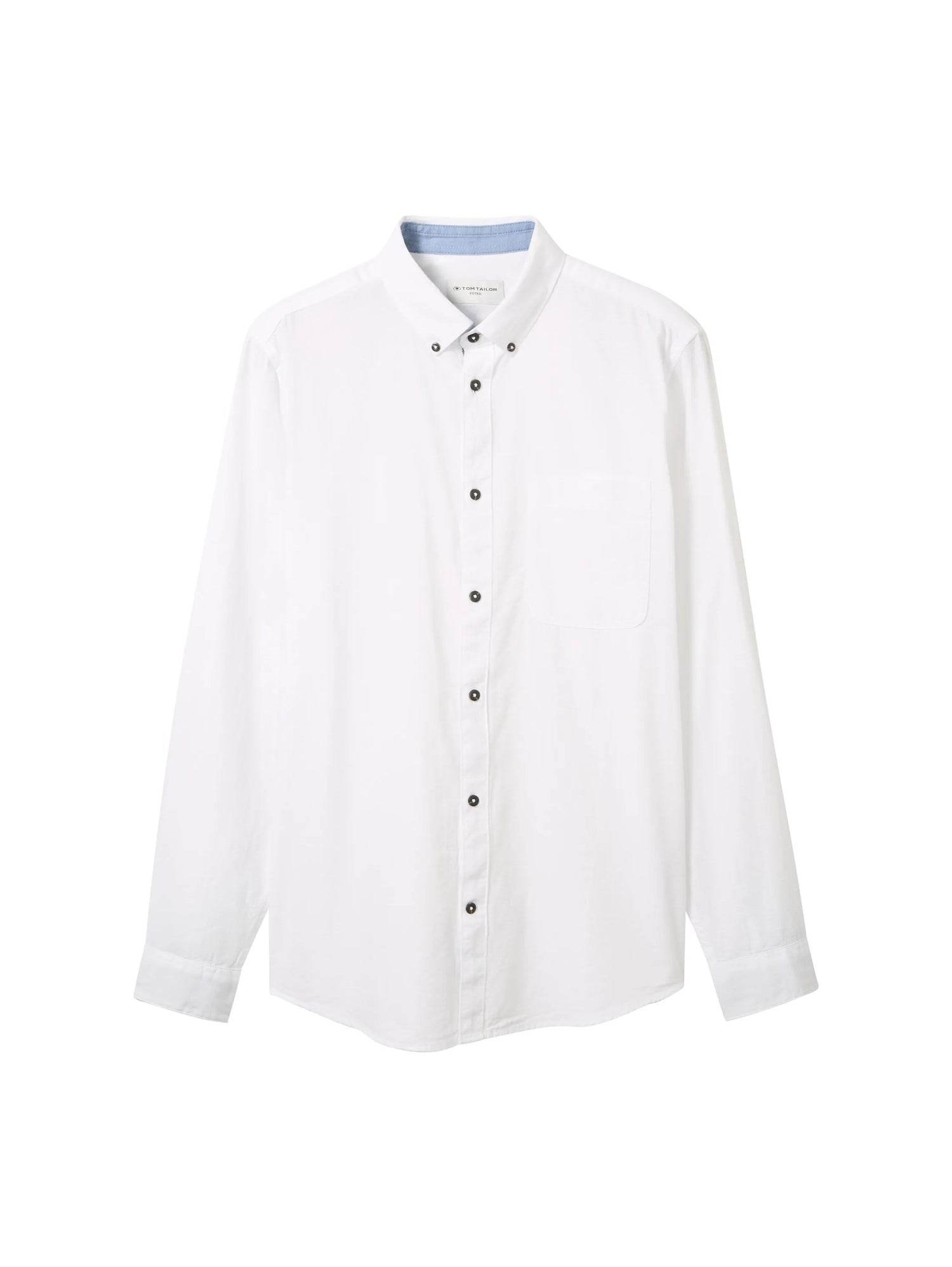 Tom Tailor White Men Slim Fit Long-Sleeved Dress Shirt SKU: 1041356_20000 Image 07