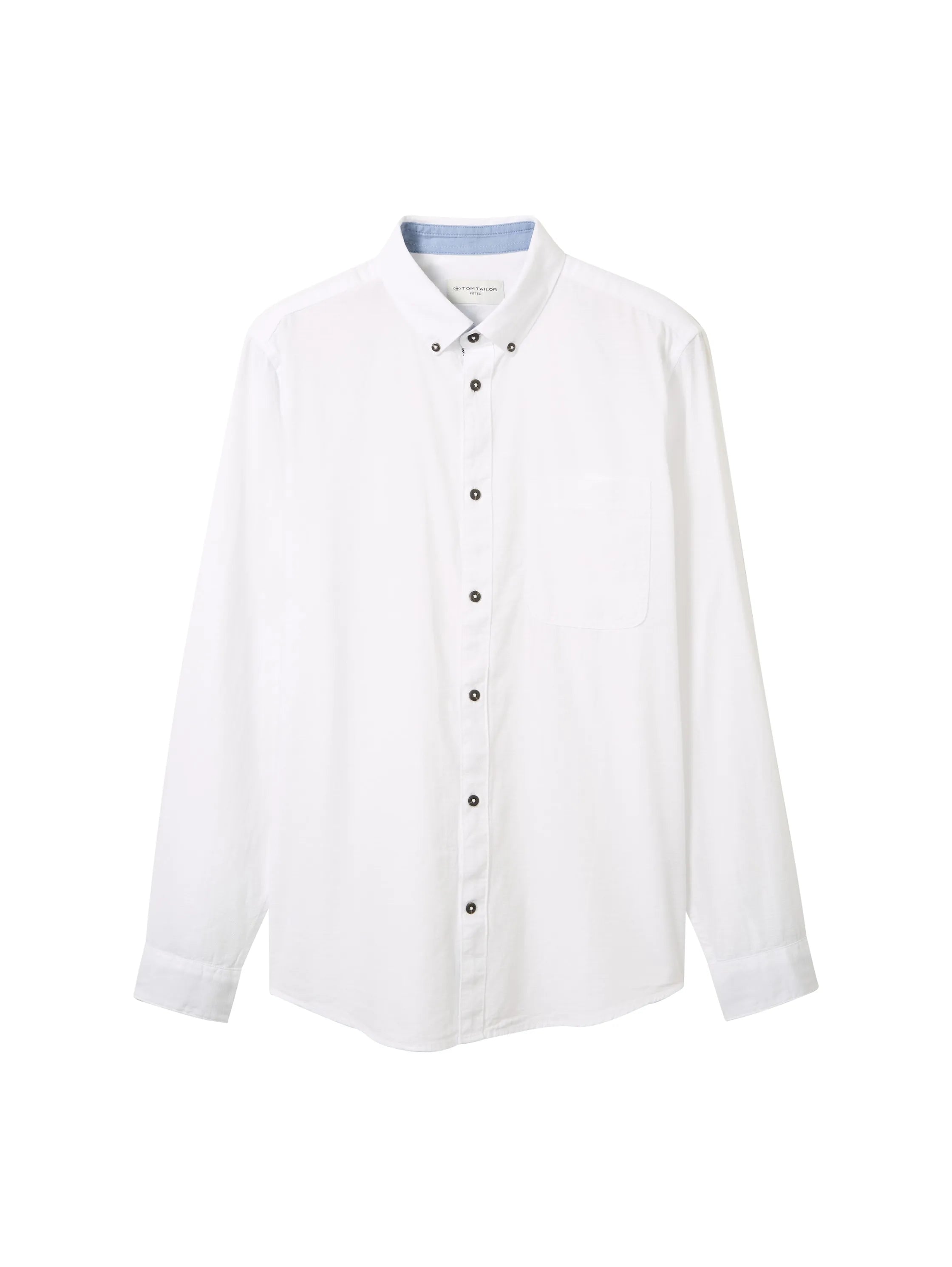 Tom Tailor White Men Slim Fit Long-Sleeved Dress Shirt SKU: 1041356_20000 Image 07