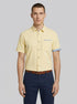 Tom Tailor Yellow Small Structure Men Short-Sleeved Shirt with a Chest Pocket SKU: 1041362_35407 Image 00