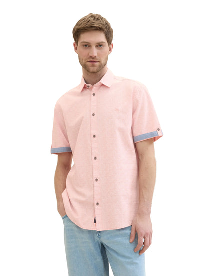 Tom Tailor Coral Geometric Design Men Regular Fit Long-Sleeved Dress Shirt SKU: 1041367_35428 Image 04