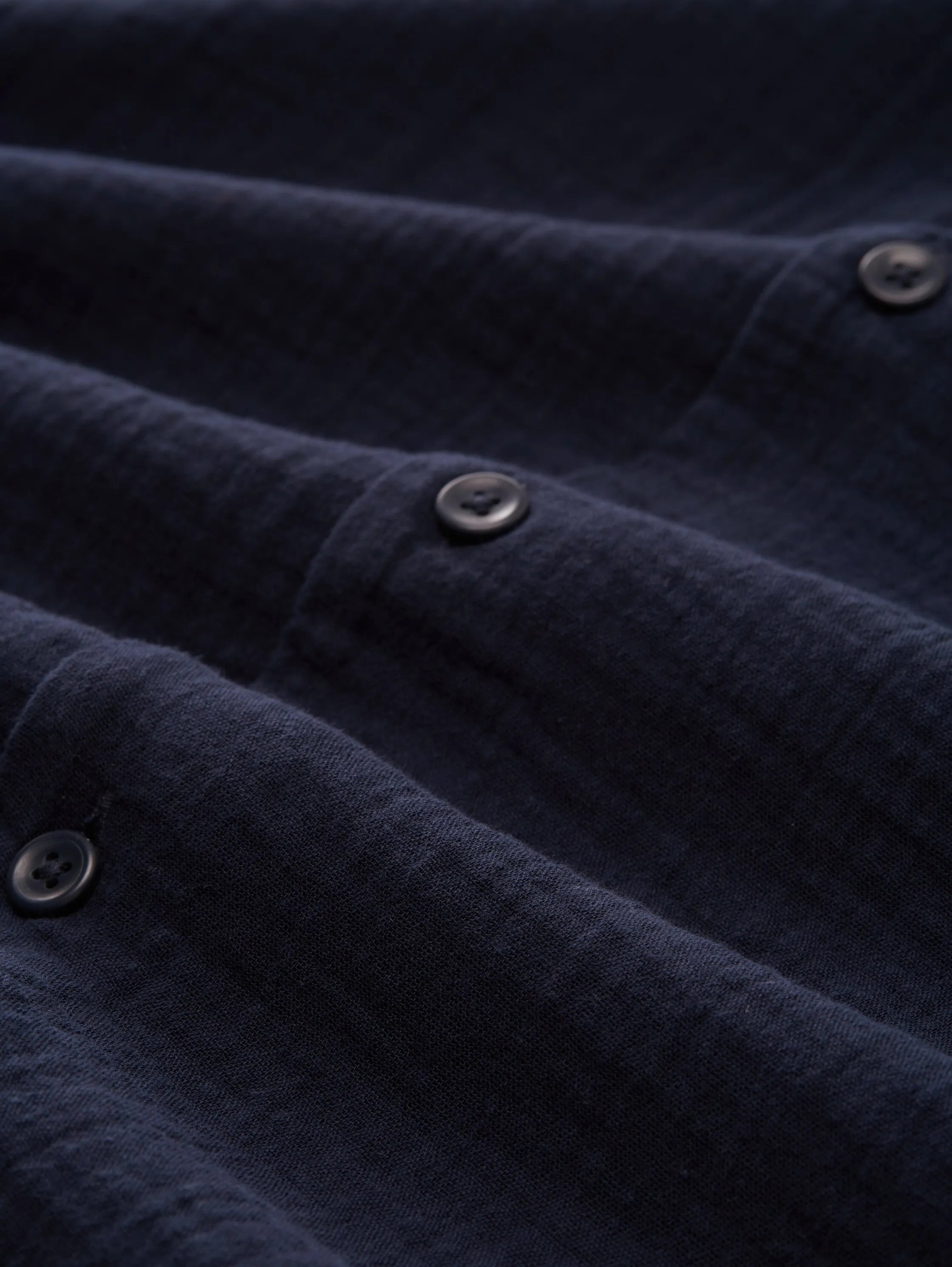 Denim Tom Tailor Sky Captain Blue Men Relaxed Muslin Short-Sleeved Shirt SKU: 1041404_10668 Image 06