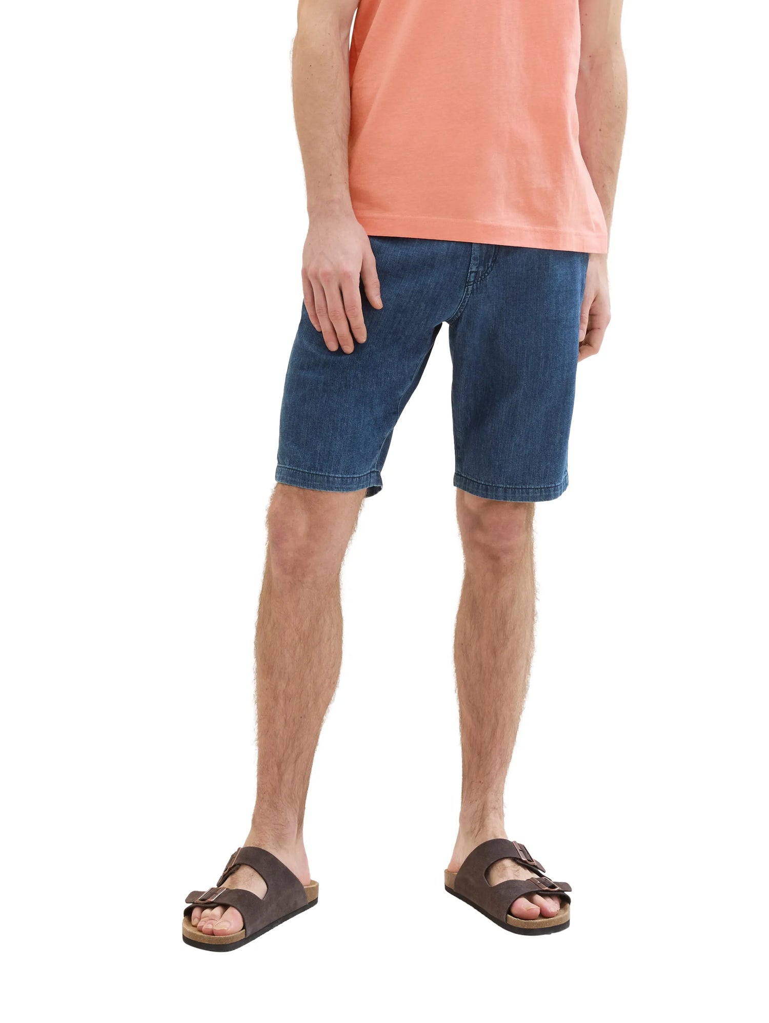 Tom Tailor Clean Mid Stone Blue Denim Men Josh Chino Shorts SKU: 1041424_10113 Image 01