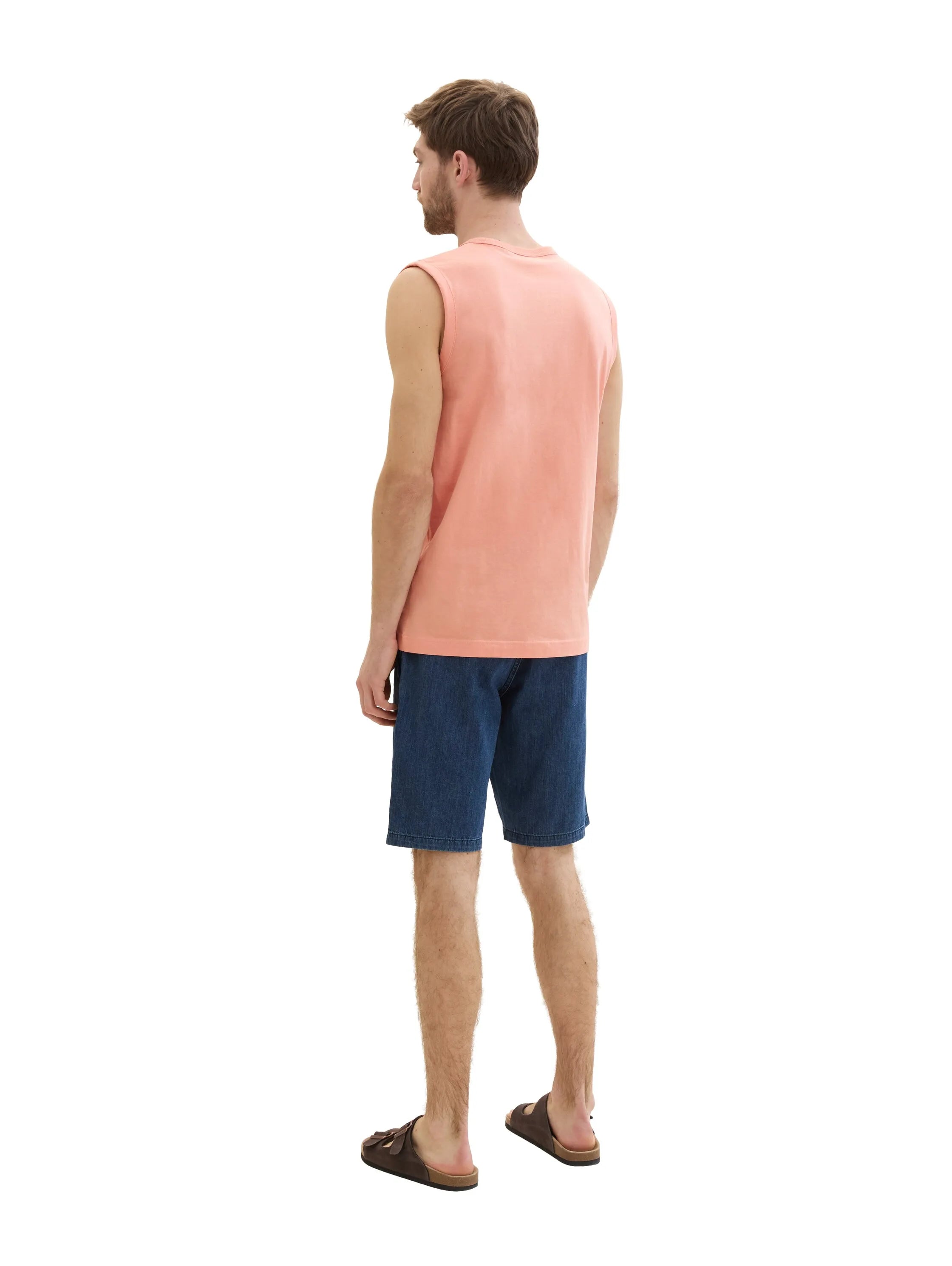 Tom Tailor Clean Mid Stone Blue Denim Men Josh Chino Shorts SKU: 1041424_10113 Image 04