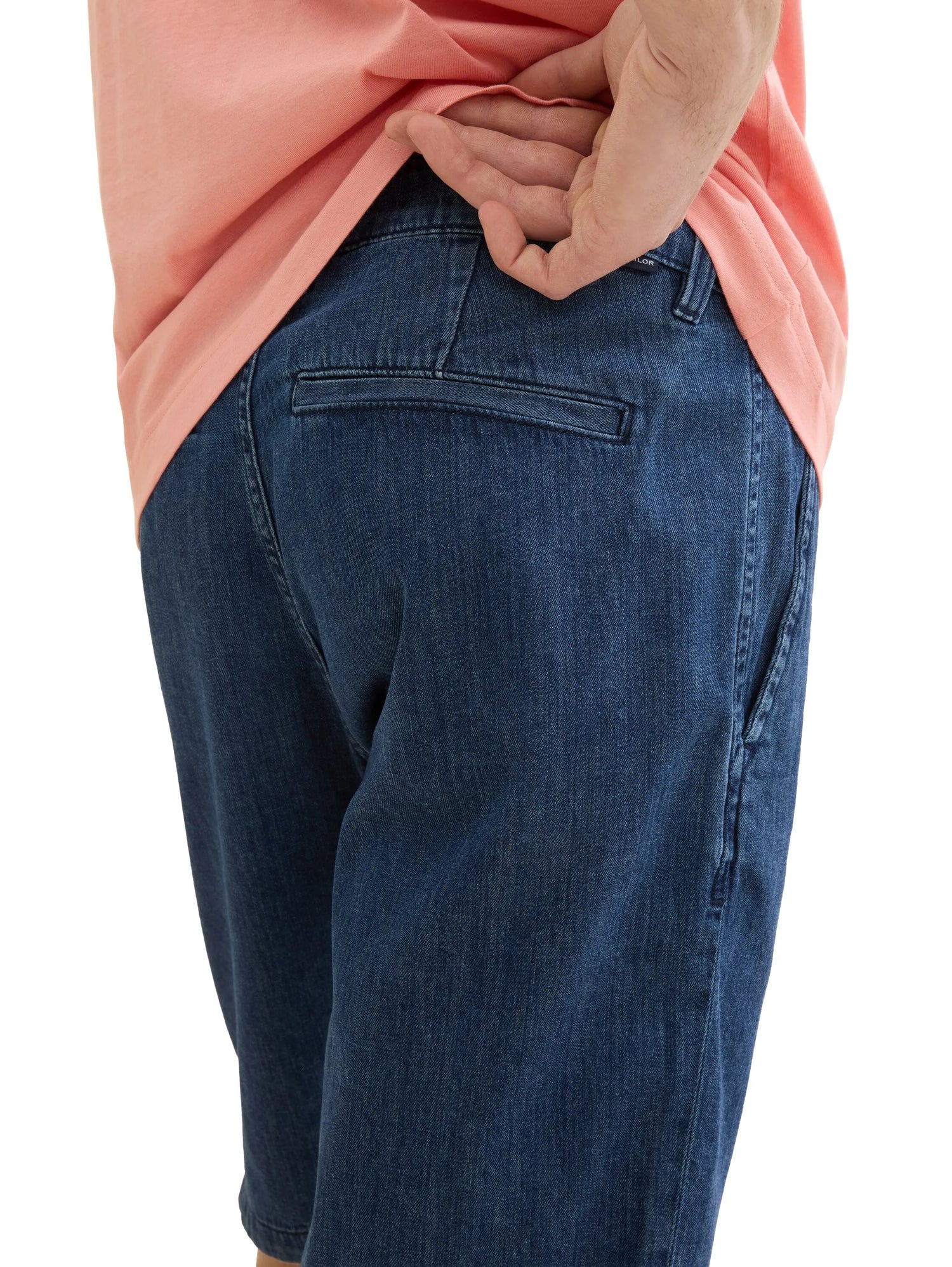 Tom Tailor Clean Mid Stone Blue Denim Men Josh Chino Shorts SKU: 1041424_10113 Image 05
