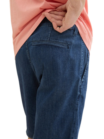 Tom Tailor Clean Mid Stone Blue Denim Men Josh Chino Shorts SKU: 1041424_10113 Image 05