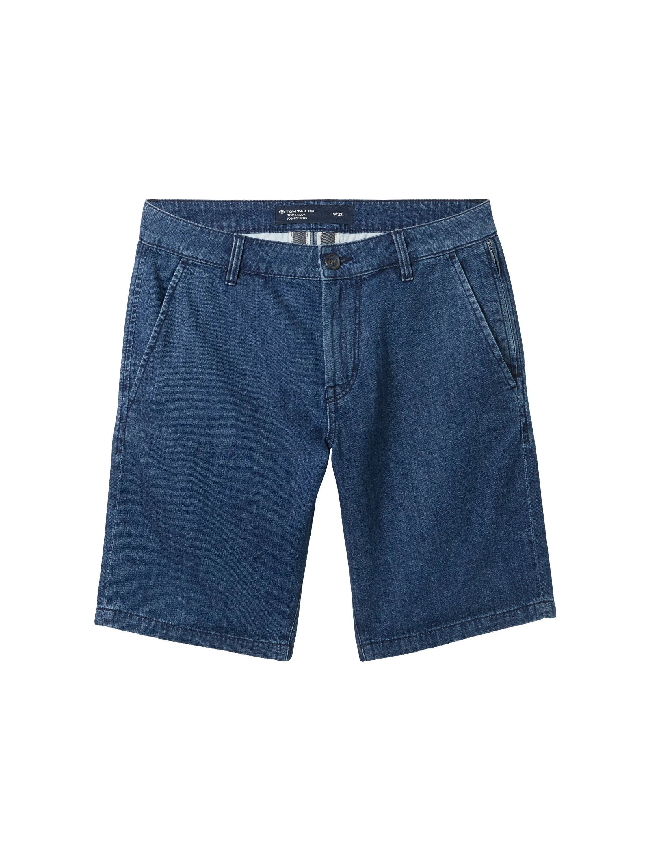 Tom Tailor Clean Mid Stone Blue Denim Men Josh Chino Shorts SKU: 1041424_10113 Image 08