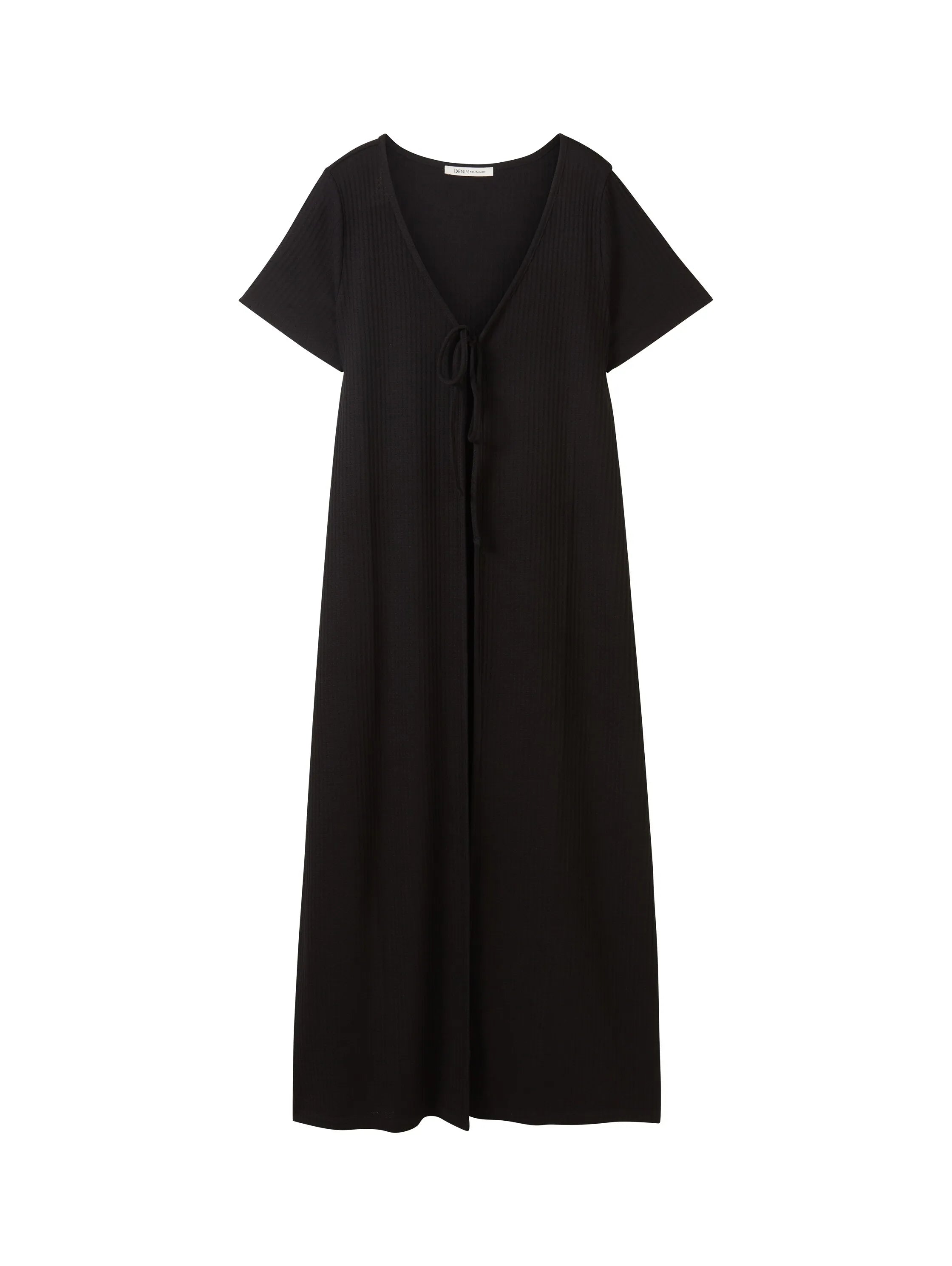 Denim Tom Tailor Deep Black Women Long Cardigan with a Waffle Texture SKU: 1041446_14482 Image 07