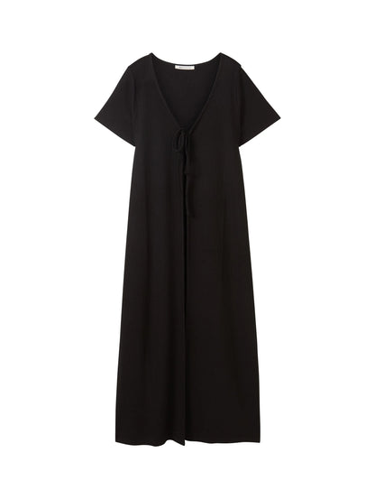 Denim Tom Tailor Deep Black Women Long Cardigan with a Waffle Texture SKU: 1041446_14482 Image 07