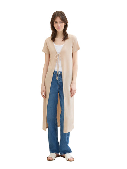 Denim Tom Tailor Bisque Women Long Cardigan with a Waffle Texture SKU: 1041446_33754 Image 02