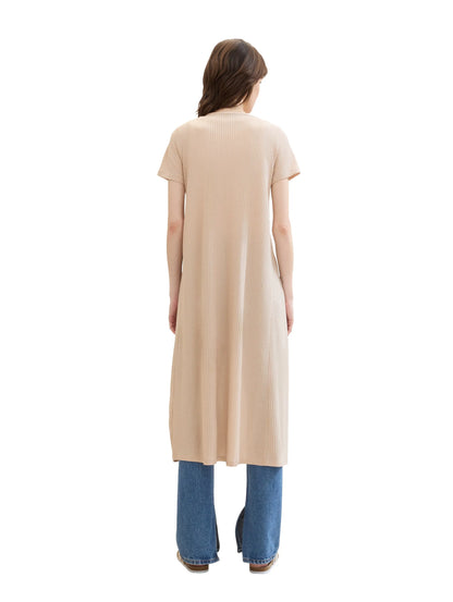 Denim Tom Tailor Bisque Women Long Cardigan with a Waffle Texture SKU: 1041446_33754 Image 03