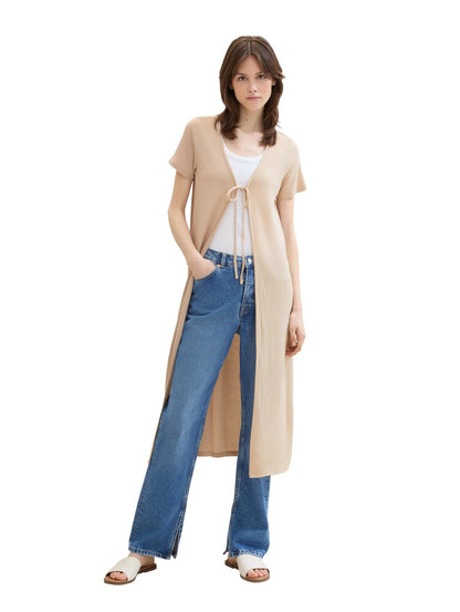 Denim Tom Tailor Bisque Women Long Cardigan with a Waffle Texture SKU: 1041446_33754 Image 04