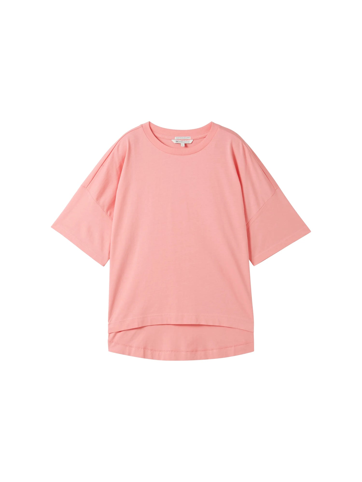 Denim Tom Tailor Shell Pink Women Oversized Cotton T-Shirt SKU: 1041448_35361 Image 07