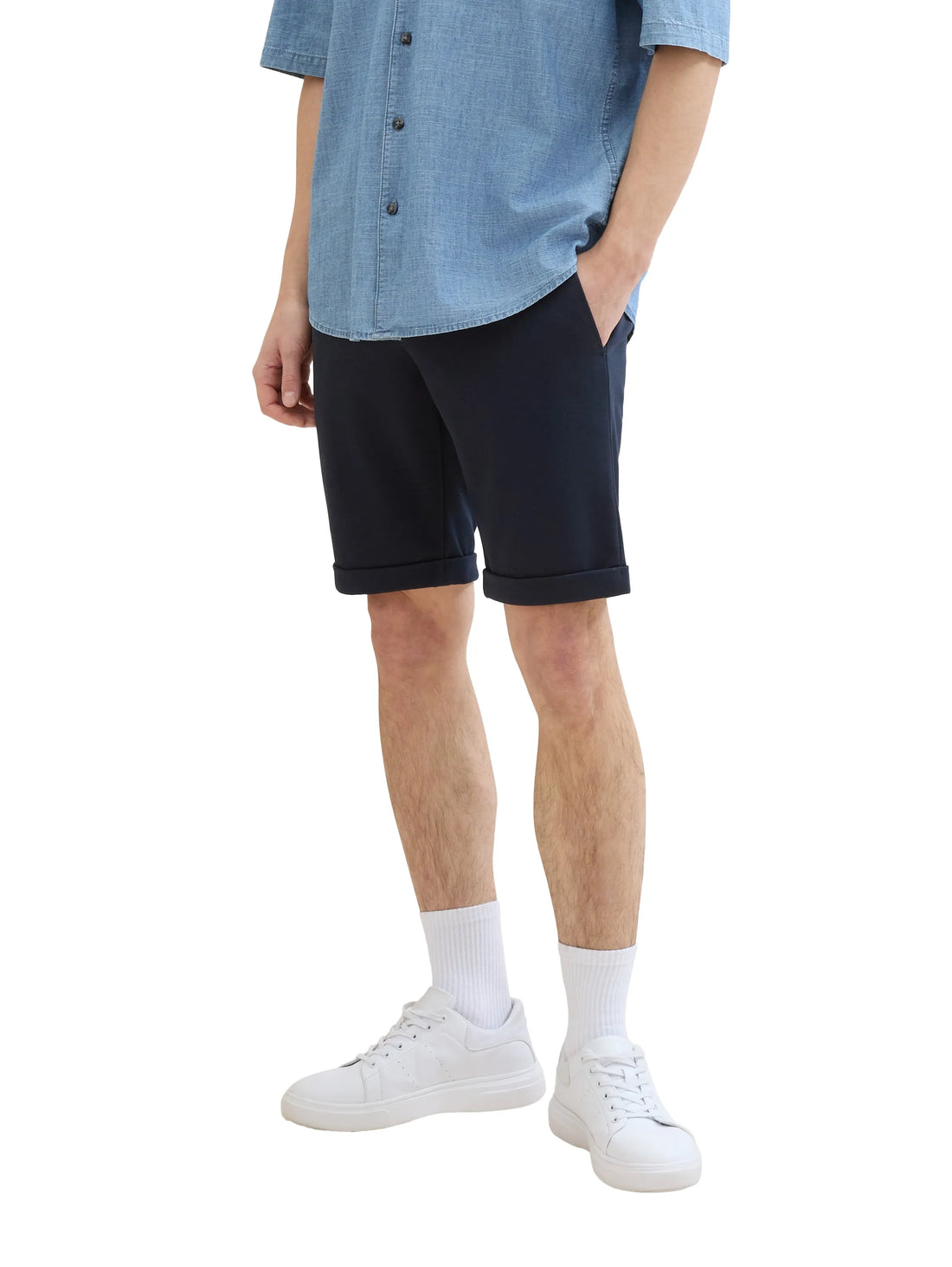 Denim Tom Tailor Sky Captain Blue Men Slim PiquŽ Chino Shorts SKU: 1041457_10668 Image 01