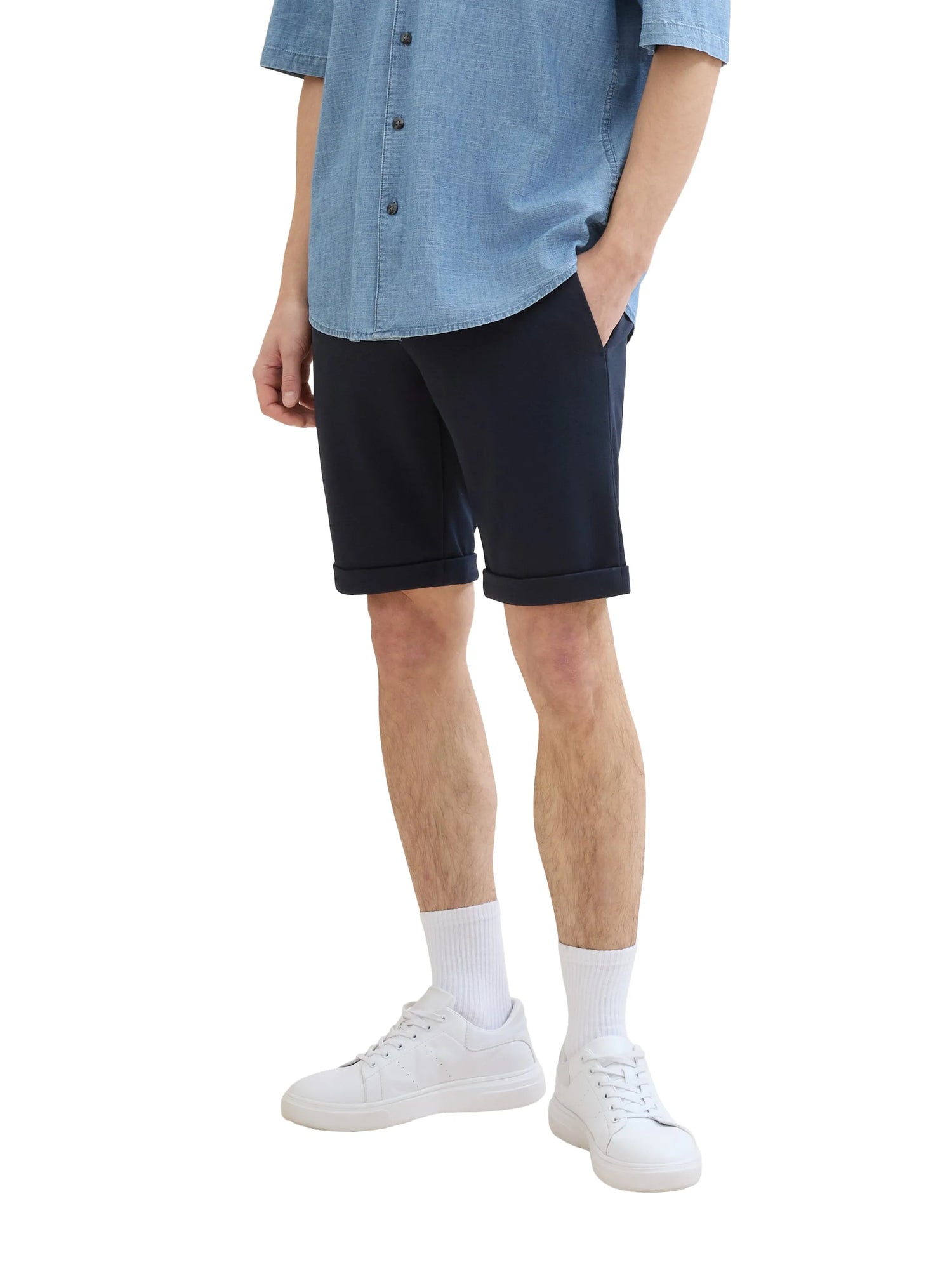 Denim Tom Tailor Sky Captain Blue Men Slim PiquŽ Chino Shorts SKU: 1041457_10668 Image 01