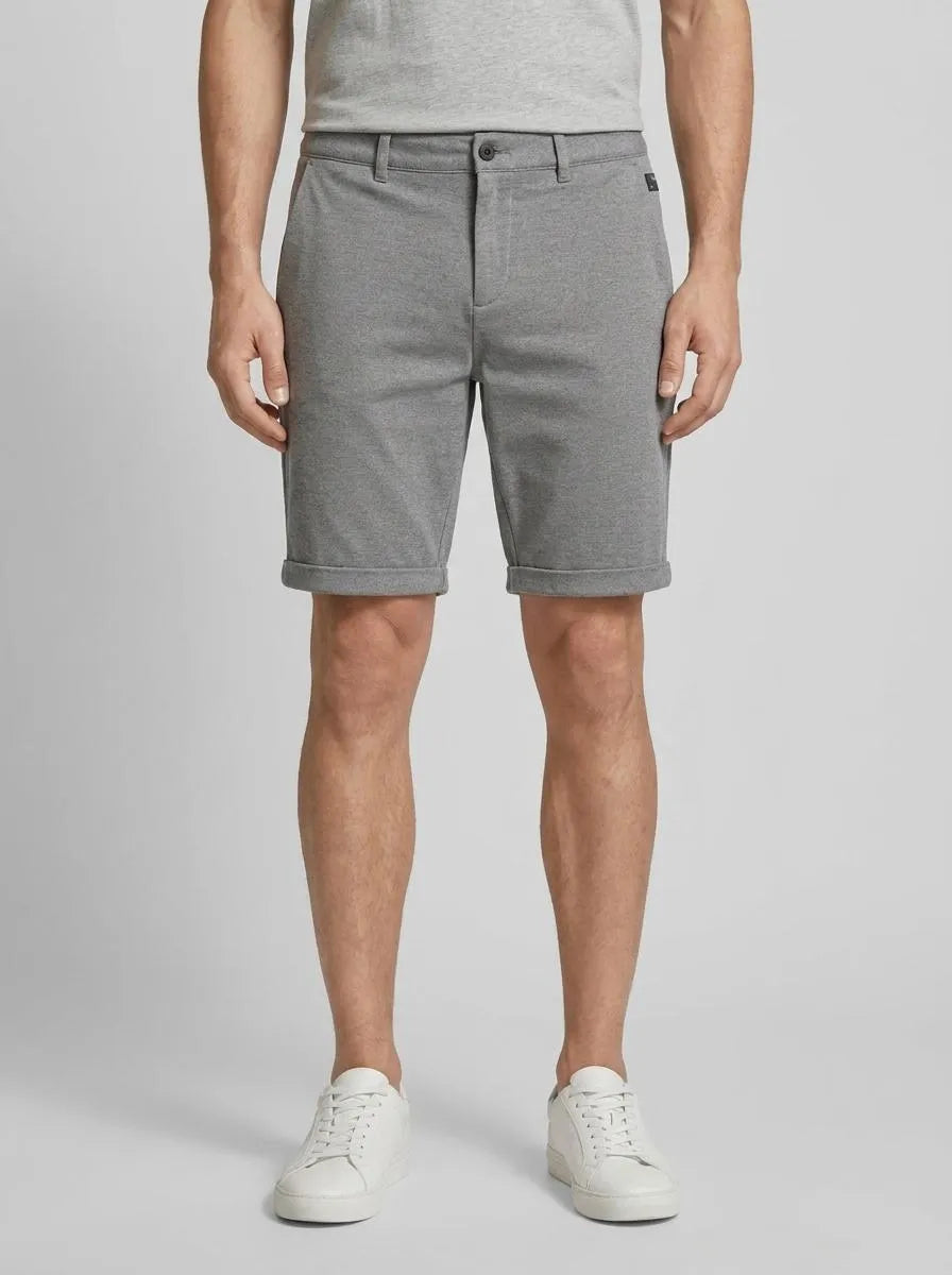Denim Tom Tailor Grey Melange Pique Men Slim PiquŽ Chino Shorts SKU: 1041457_24774 Image 00