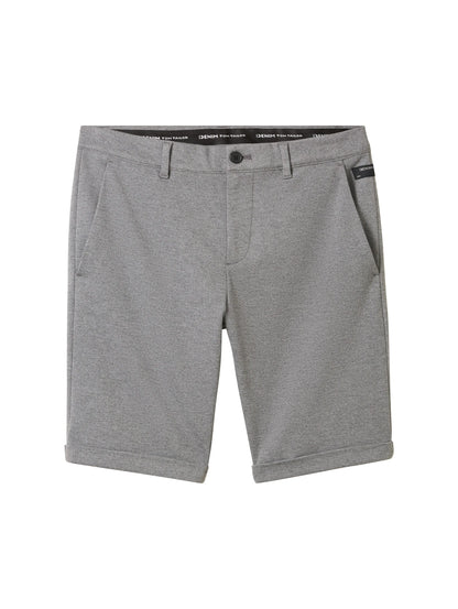 Denim Tom Tailor Grey Melange Pique Men Slim PiquŽ Chino Shorts SKU: 1041457_24774 Image 08