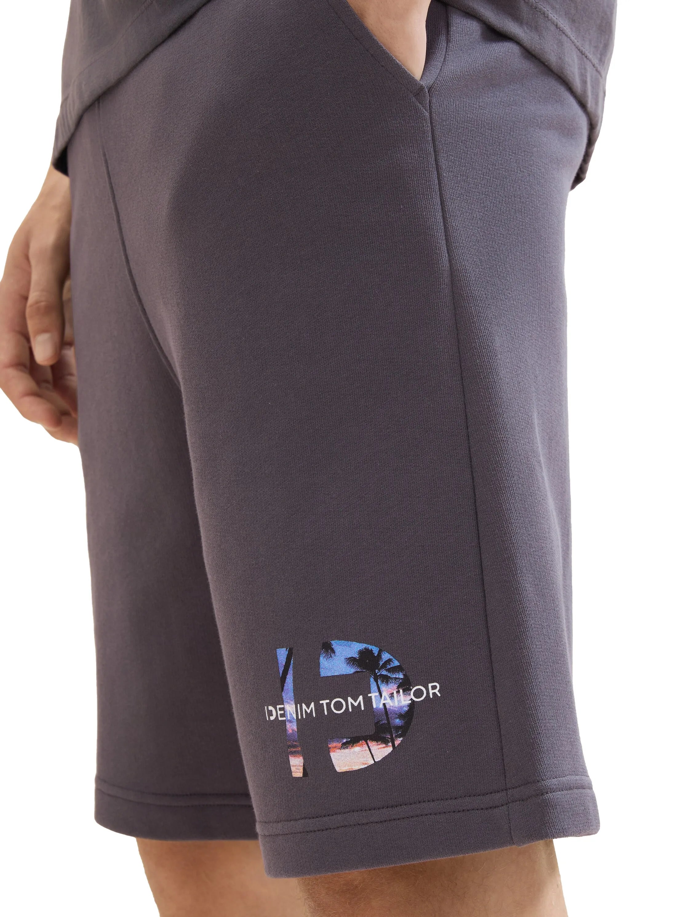 Denim Tom Tailor Tarmac Grey Men Relaxed Sweat Shorts SKU: 1041480_10899 Image 05