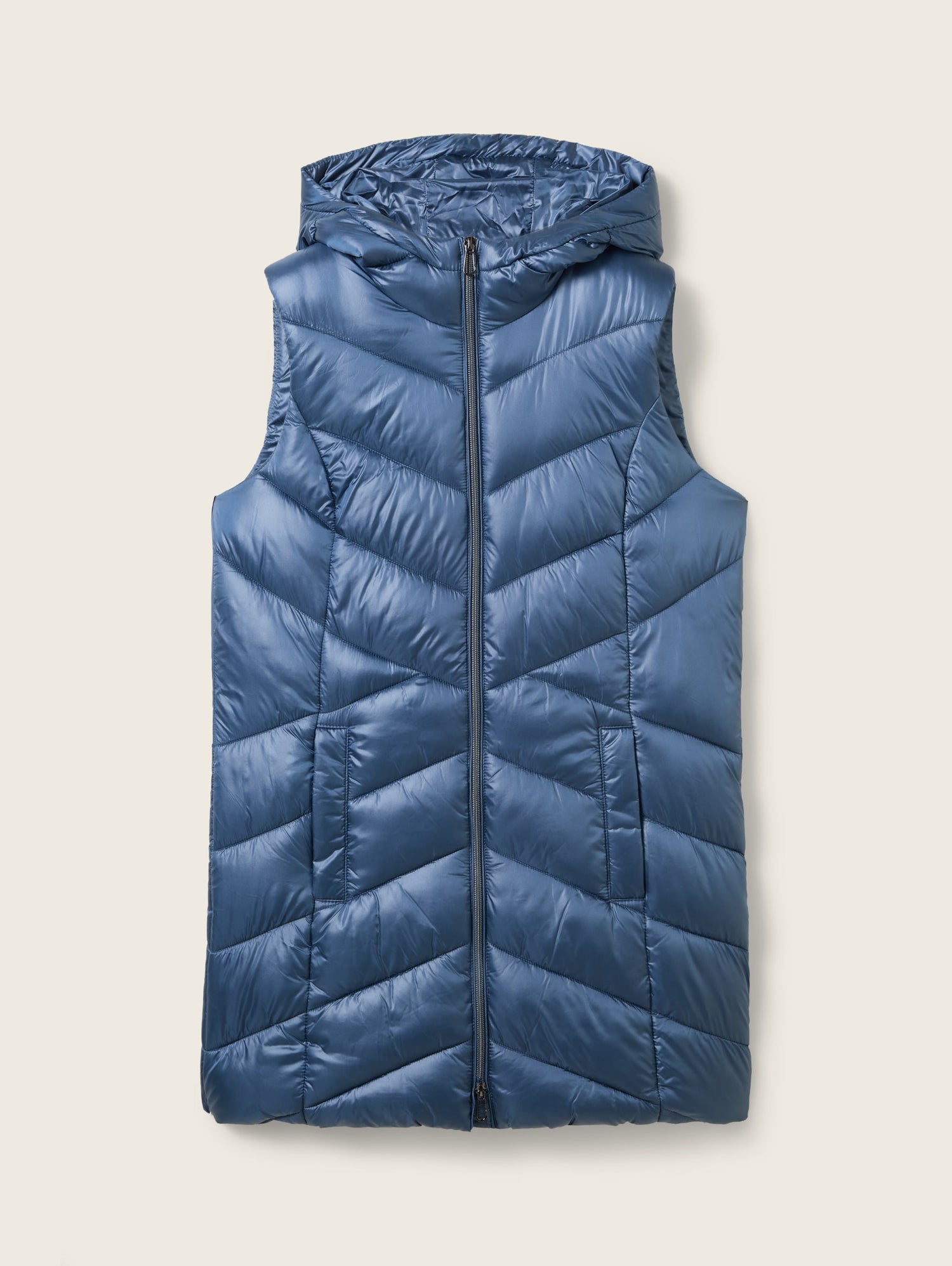 Long Quilted Waistcoat with A Hood_1041490_26779_02