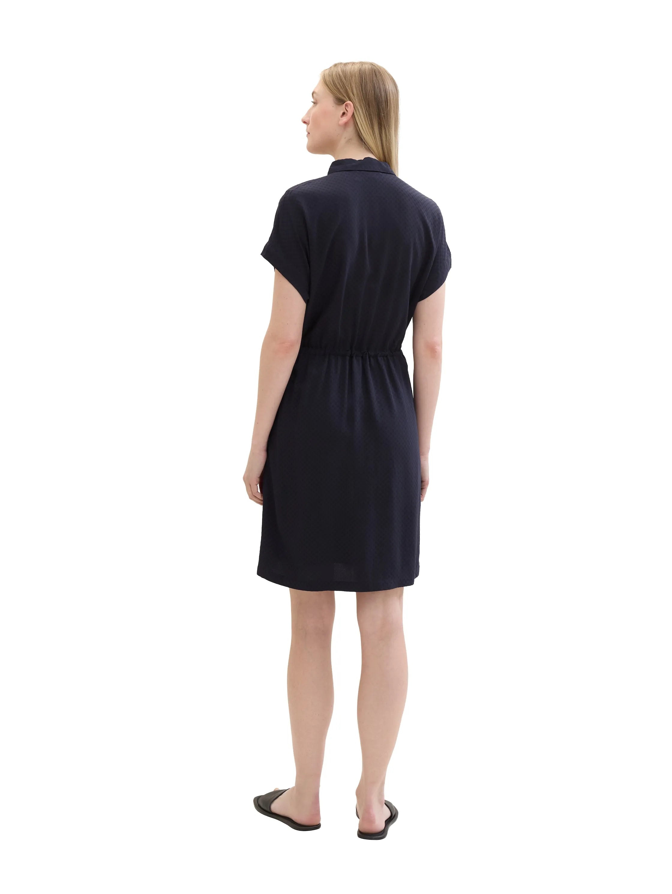 Tom Tailor Sky Captain Blue Women Loose Fit Short-Sleeved Dress SKU: 1041513_10668 Image 03