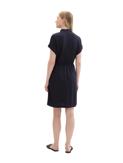 Tom Tailor Sky Captain Blue Women Loose Fit Short-Sleeved Dress SKU: 1041513_10668 Image 03