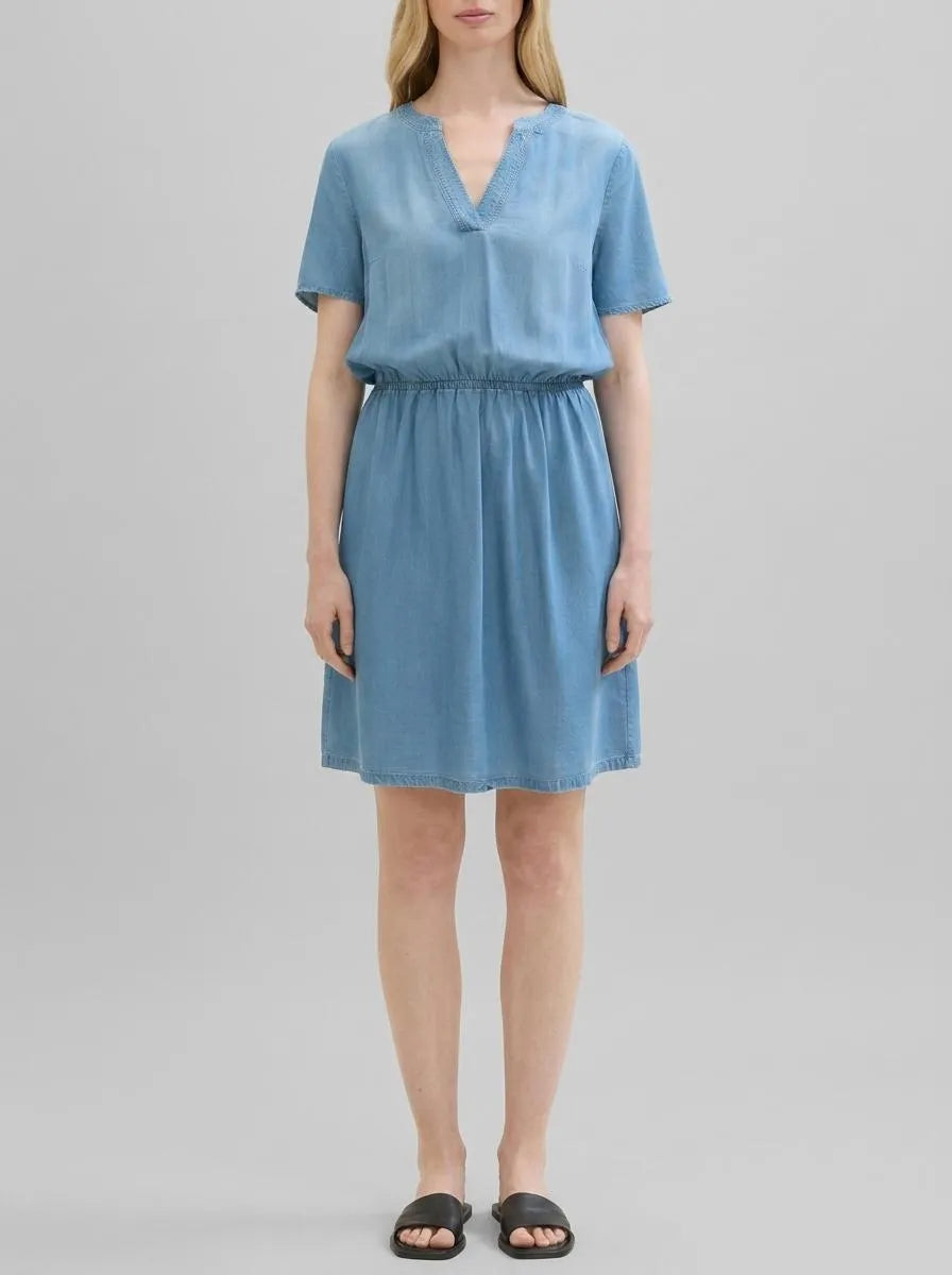 Tom Tailor Clean Mid Stone Blue Denim Women Dress with Tencelª Lyocell SKU: 1041516_10113 Image 00
