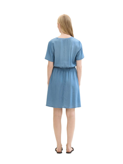 Tom Tailor Clean Mid Stone Blue Denim Women Dress with Tencelª Lyocell SKU: 1041516_10113 Image 03