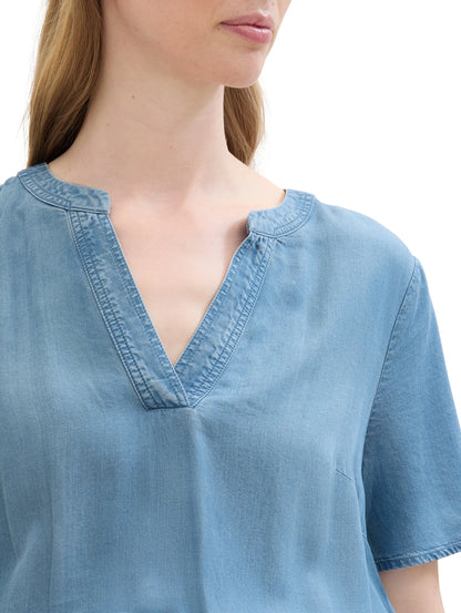 Tom Tailor Clean Mid Stone Blue Denim Women Dress with Tencelª Lyocell SKU: 1041516_10113 Image 05