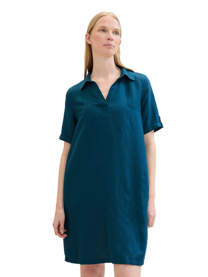 Tom Tailor Moss Blue Women Regular Fit Half-Sleeves Dress SKU: 1041517_13353 Image 05