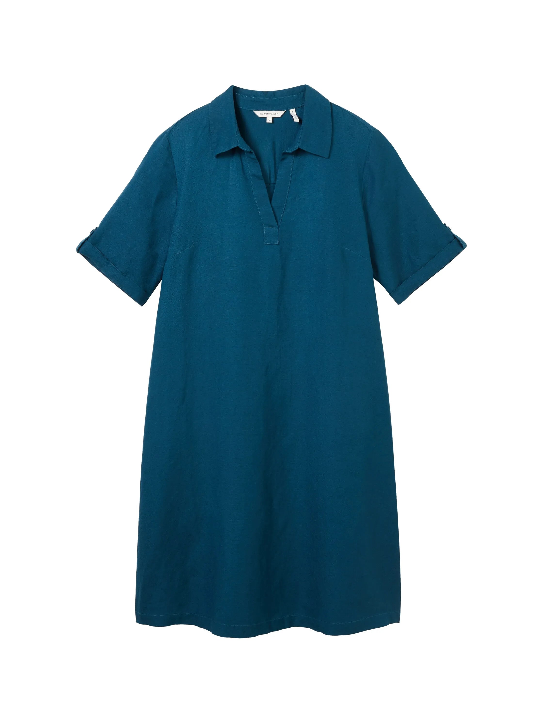 Tom Tailor Moss Blue Women Regular Fit Half-Sleeves Dress SKU: 1041517_13353 Image 07