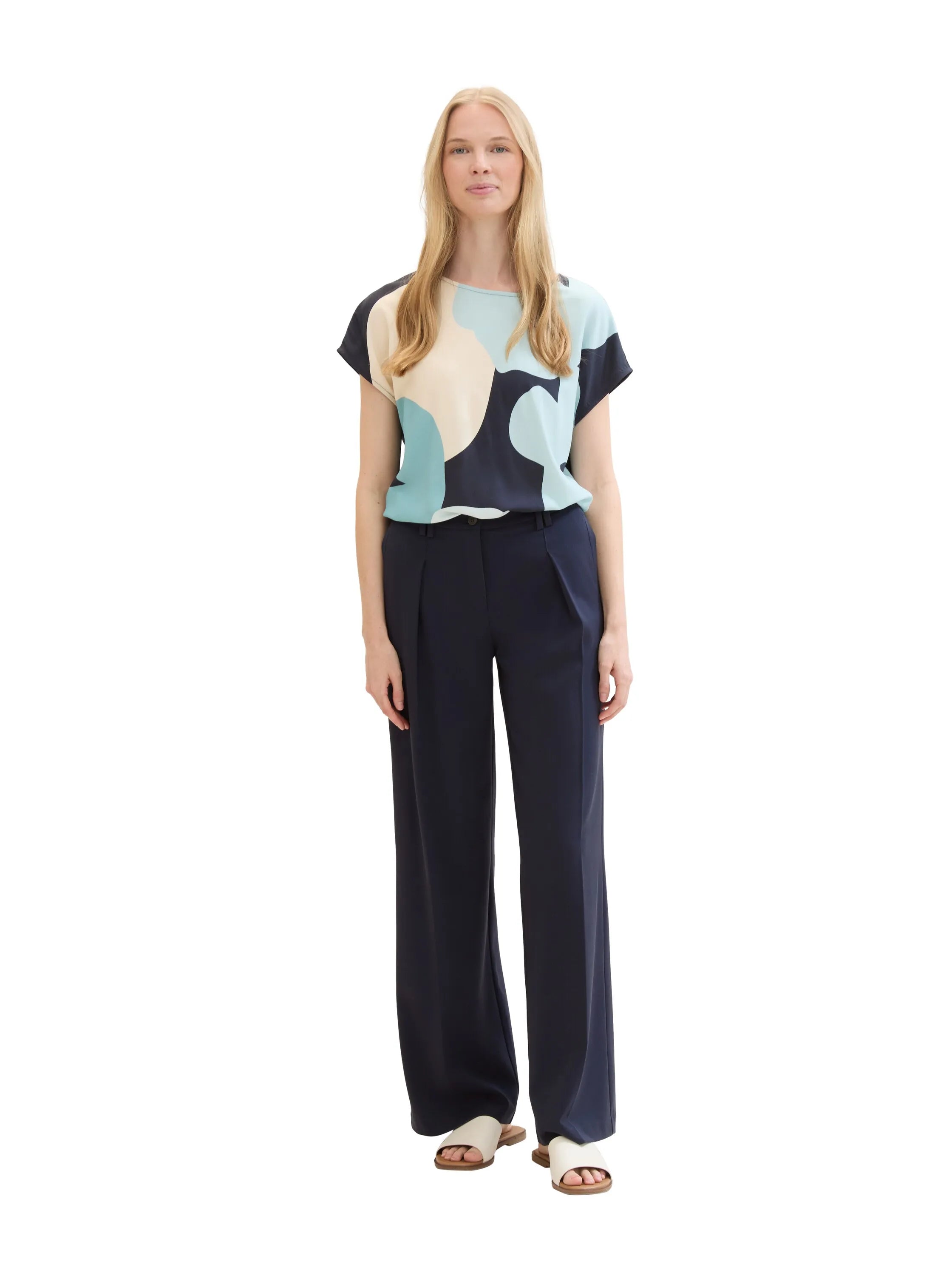 Tom Tailor Sky Captain Blue Women T-Shirt with a Print SKU: 1041535_10668 Image 02