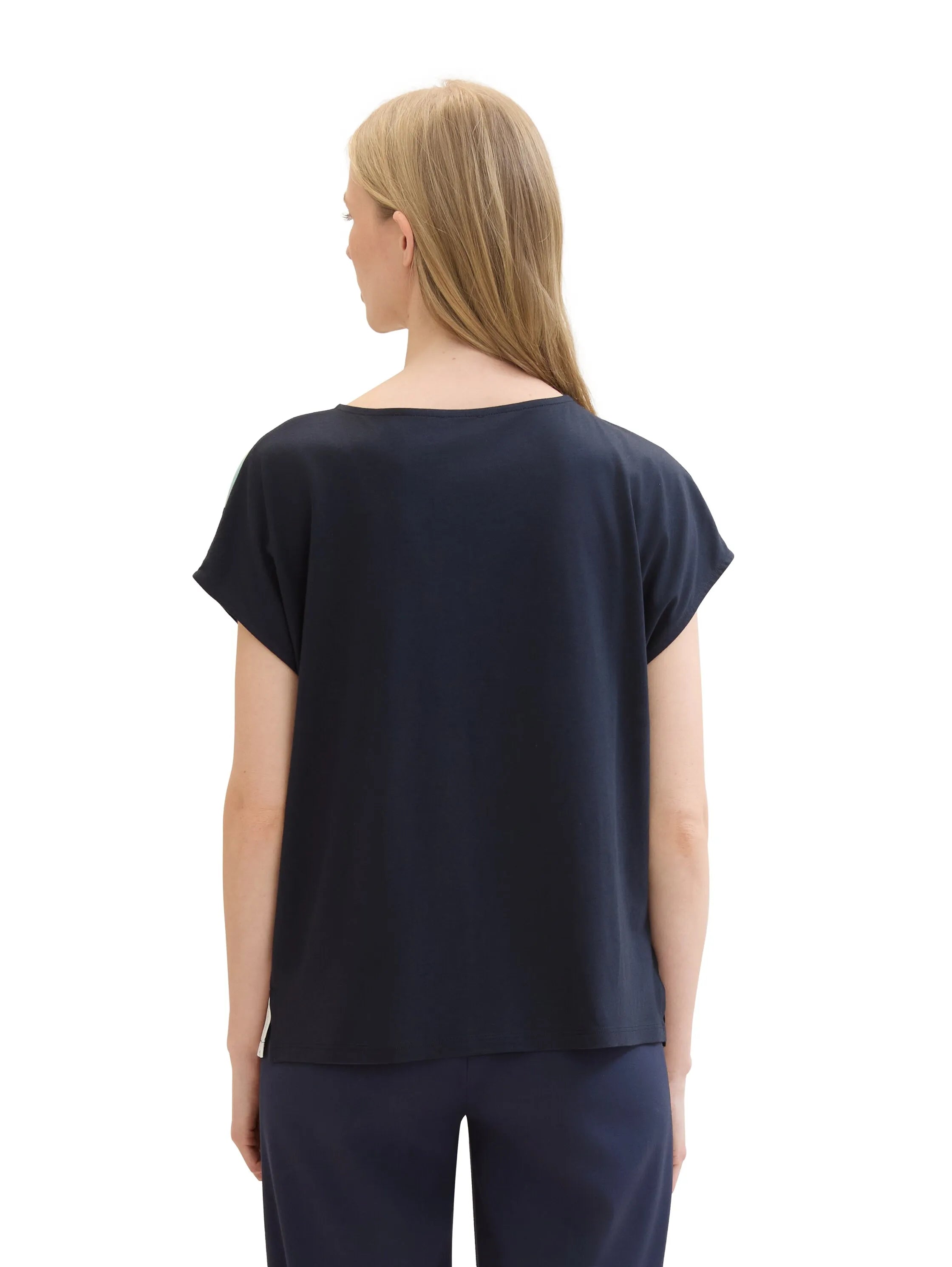 Tom Tailor Sky Captain Blue Women T-Shirt with a Print SKU: 1041535_10668 Image 03