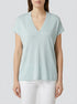 Tom Tailor Dusty Mint Blue Women T-Shirt with a V-Neckline SKU: 1041537_30463 Image 00