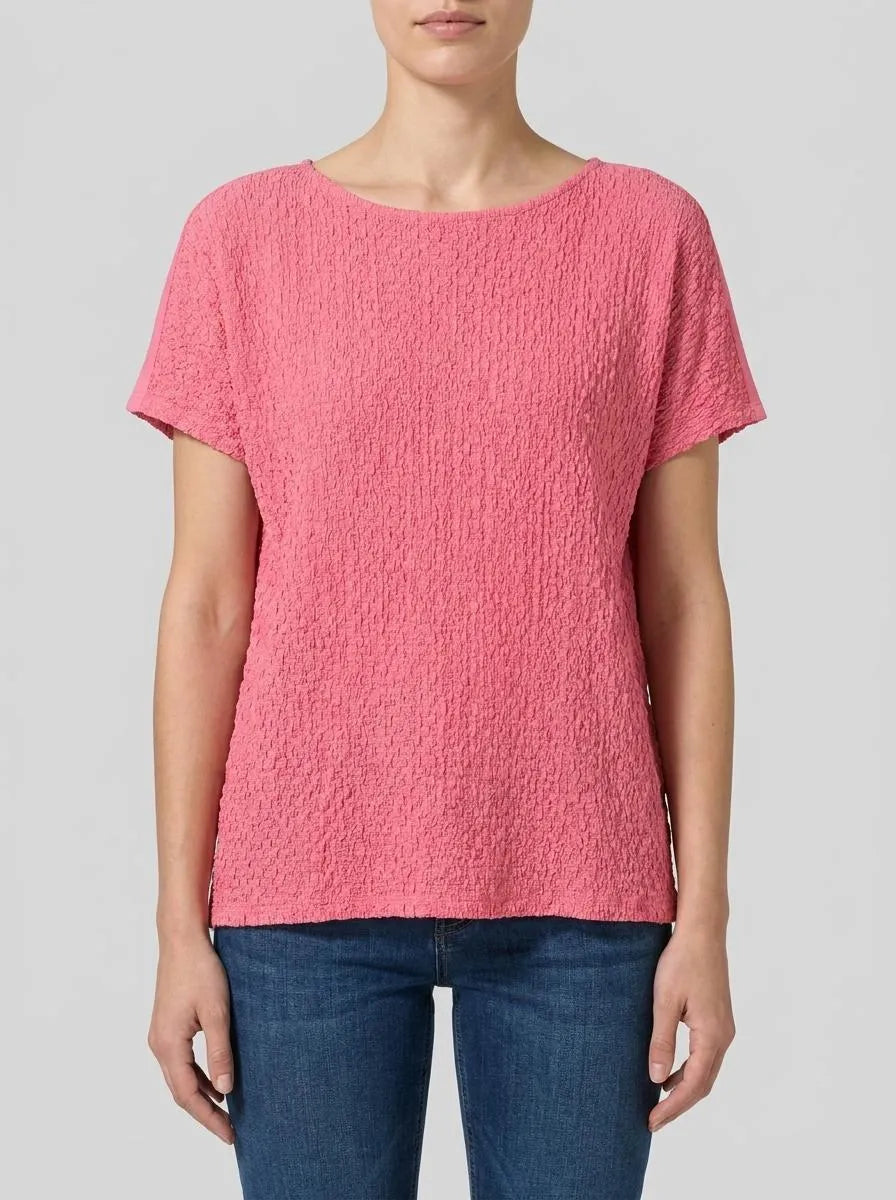 Tom Tailor Carmine Pink Women Regular Fit Short-Sleeved T-Shirt SKU: 1041542_15799 Image 00