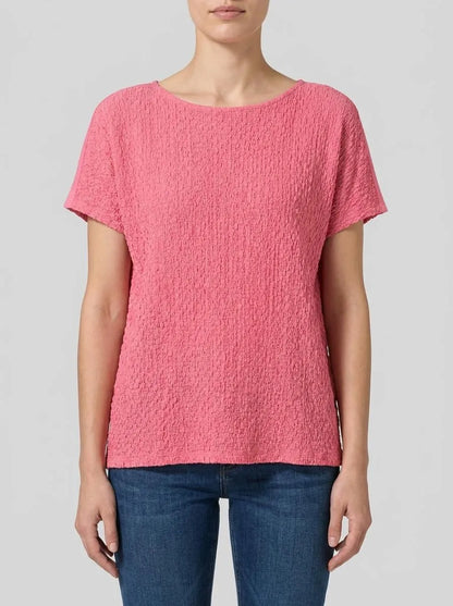 Tom Tailor Carmine Pink Women Regular Fit Short-Sleeved T-Shirt SKU: 1041542_15799 Image 00