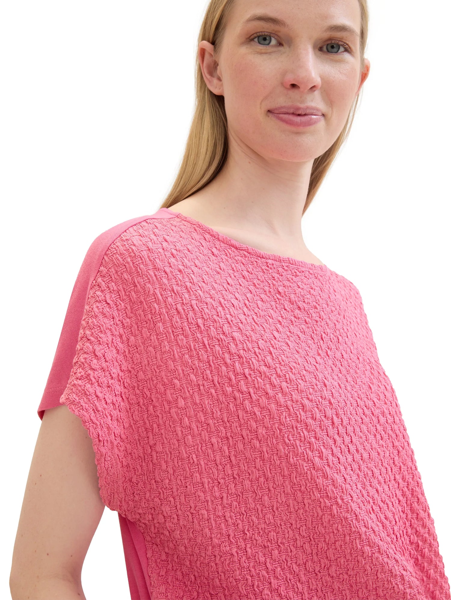 Tom Tailor Carmine Pink Women Regular Fit Short-Sleeved T-Shirt SKU: 1041542_15799 Image 05