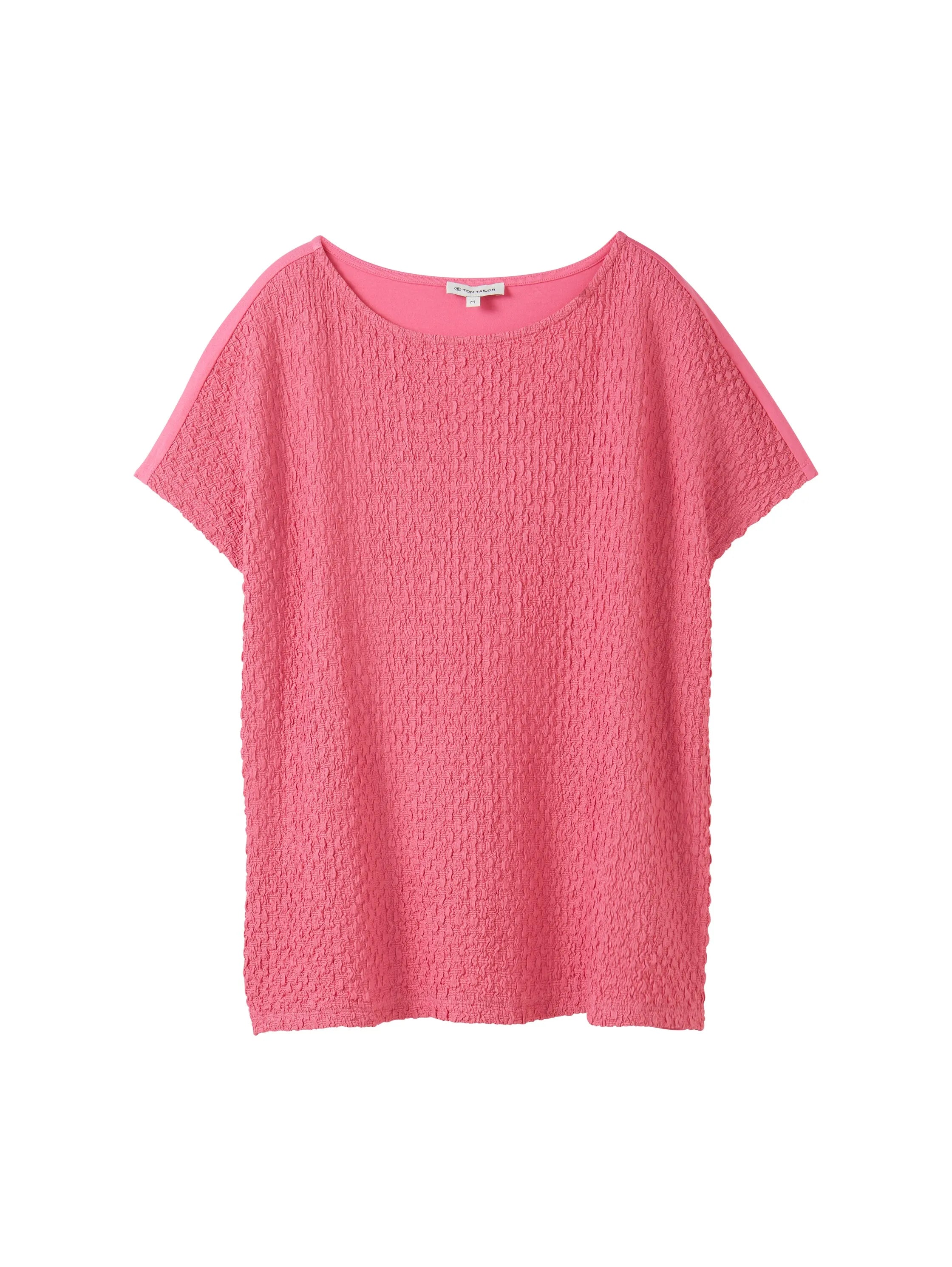 Tom Tailor Carmine Pink Women Regular Fit Short-Sleeved T-Shirt SKU: 1041542_15799 Image 07